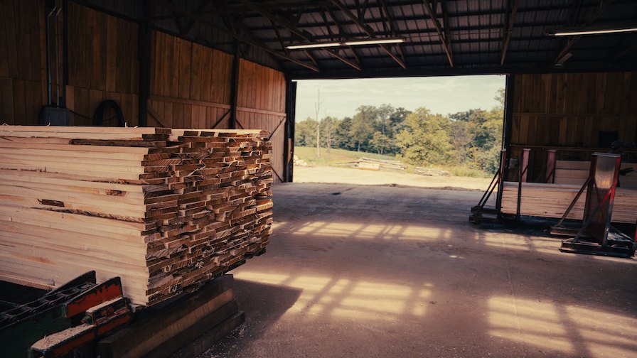 Father and Son Industrial Sawmill Business in Ohio WoodMizer U